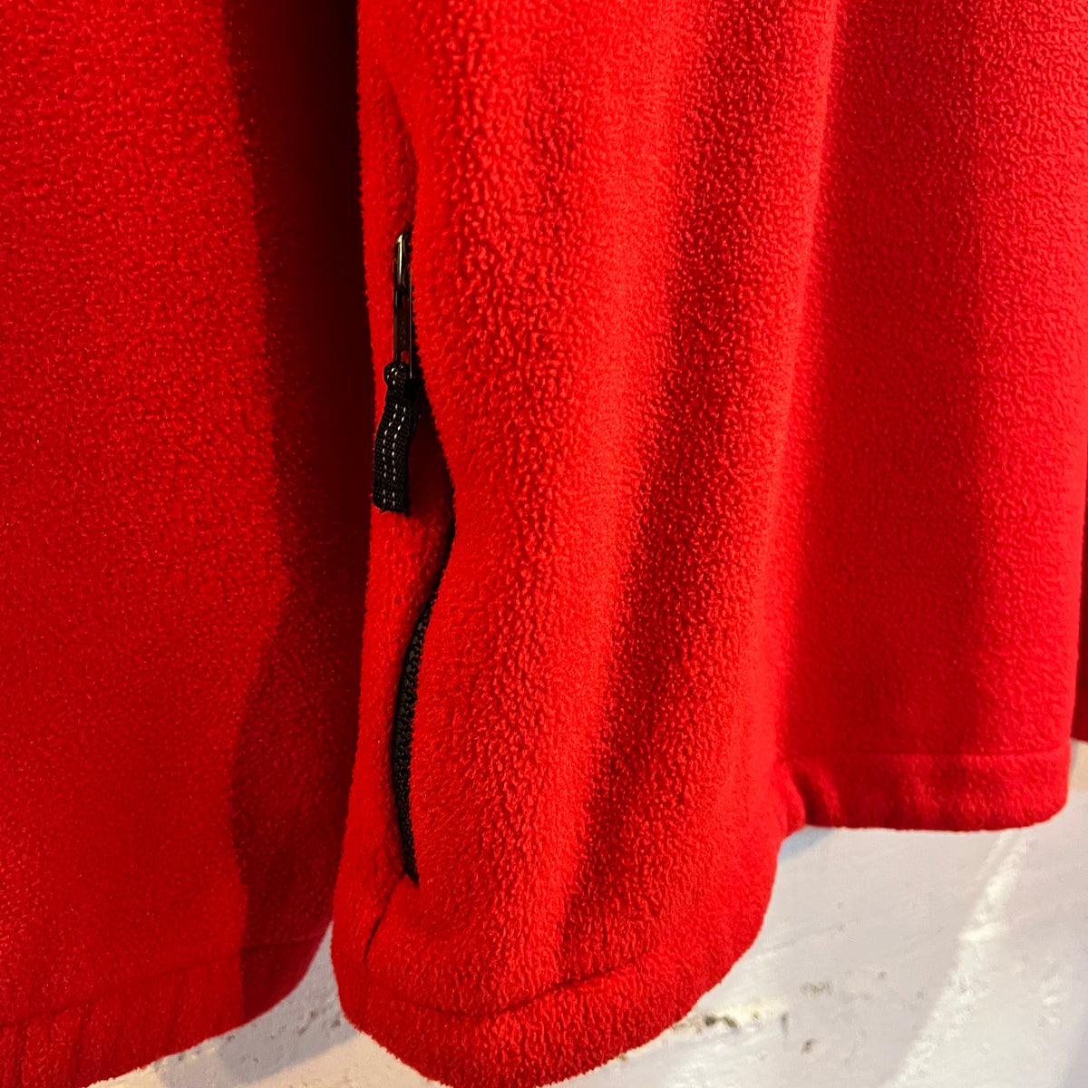 Vintage 90’s Eddie Bauer EBTEK 3/4 Zip Fleece Pullover Jacket - Size Large - Red/Black
