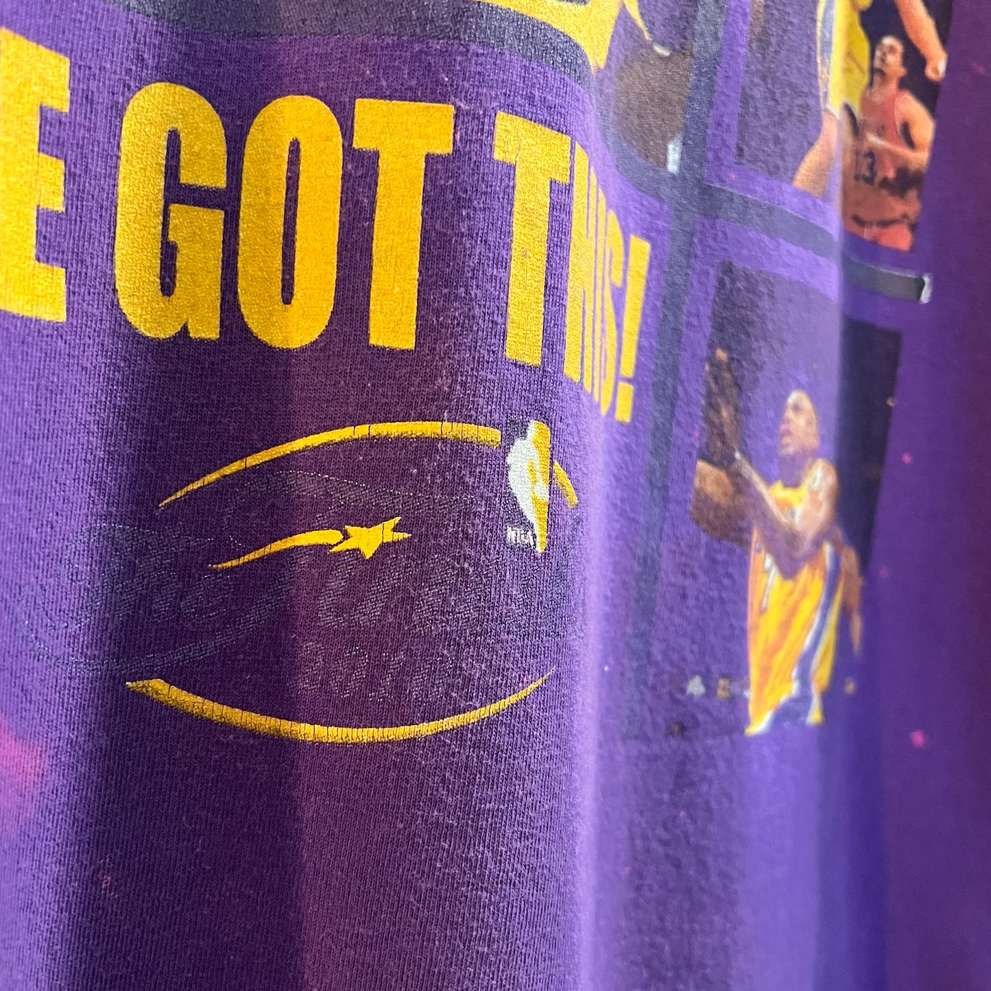 Vintage 2000's Kobe Bryant Los Angeles Lakers '2010' NBA Finals Rap Style T-Shirt - Size XXL - Purple/Gold