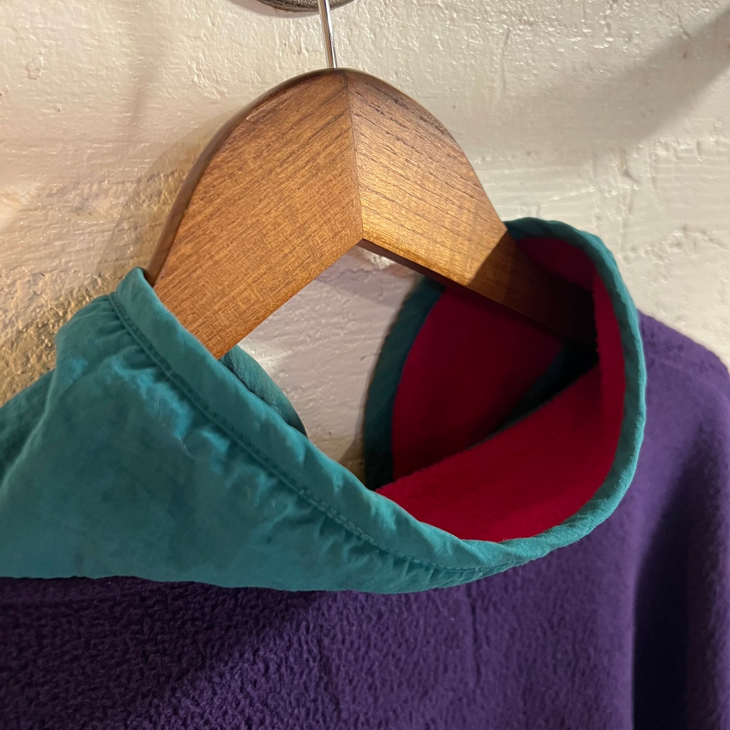 Vintage Venezia Vitale Zip Up Fleece Jacket - Size XL - Purple/Teal/Pink