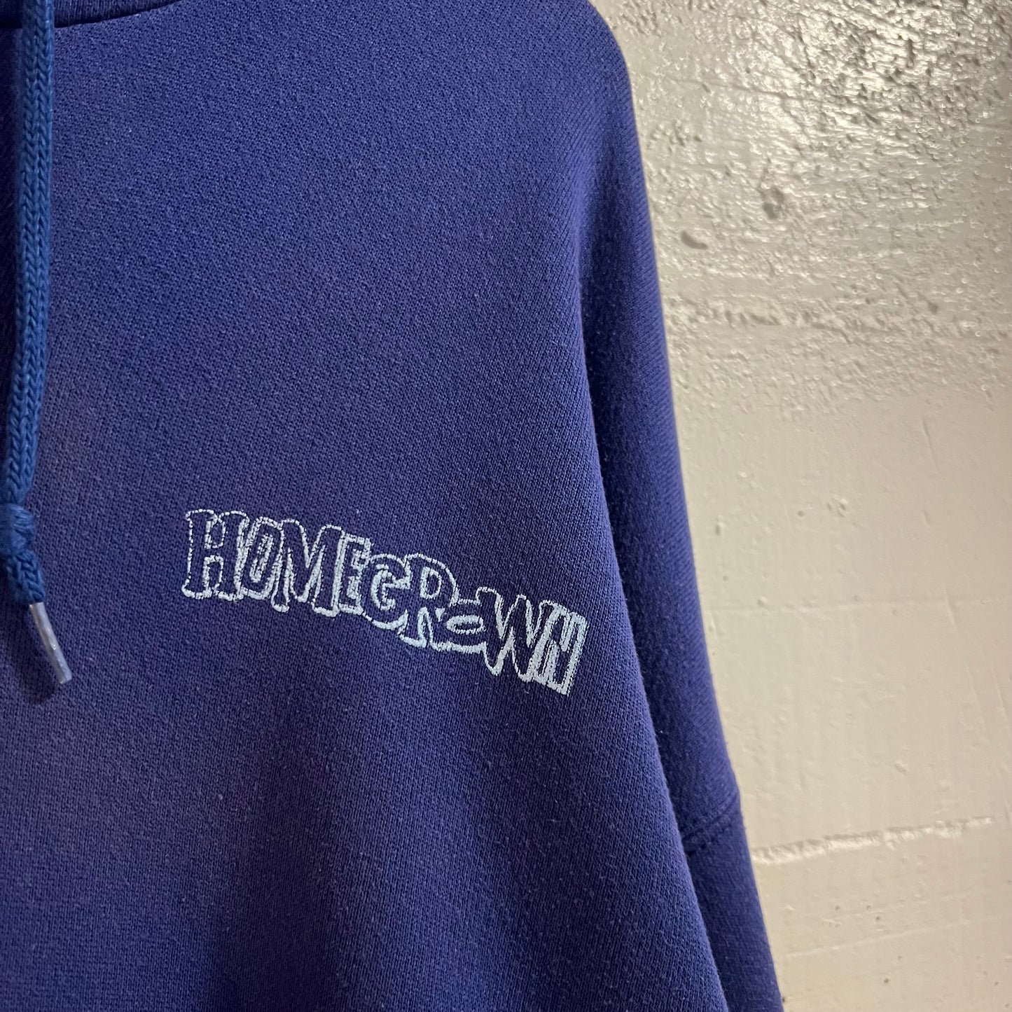 Vintage 90's Homegrown Pop Punk Band Discus Athletic Zip-Up Sweatshirt - Size XL - Made In USA - Navy