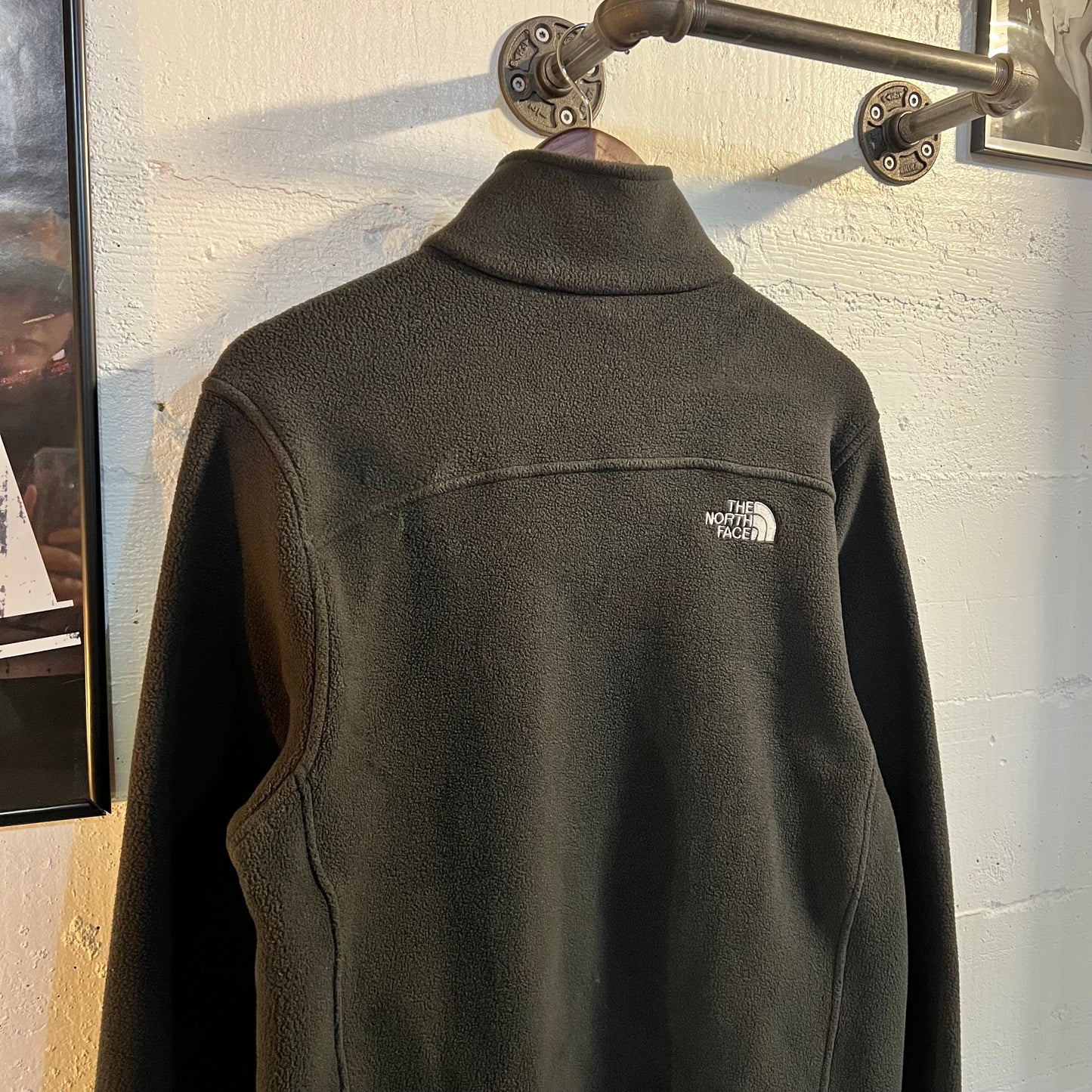 Vintage Embroidered The North Face Zip Up Fleece Jacket - Size Men’s Small - Black