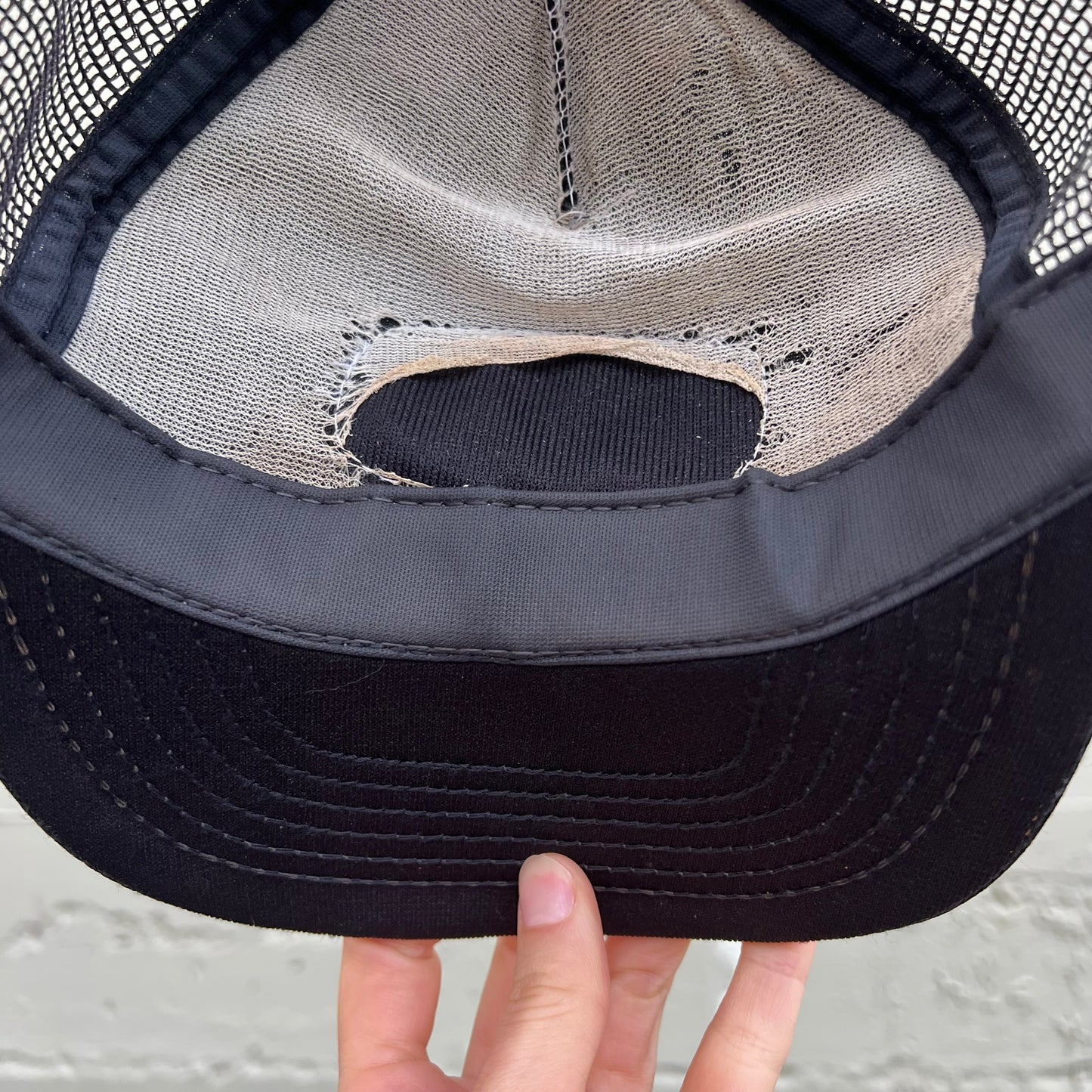 Vintage 1970's Fred Devine Diving & Salvage, Inc Mesh Trucker Hat - O/S - Made In USA - Black/Red