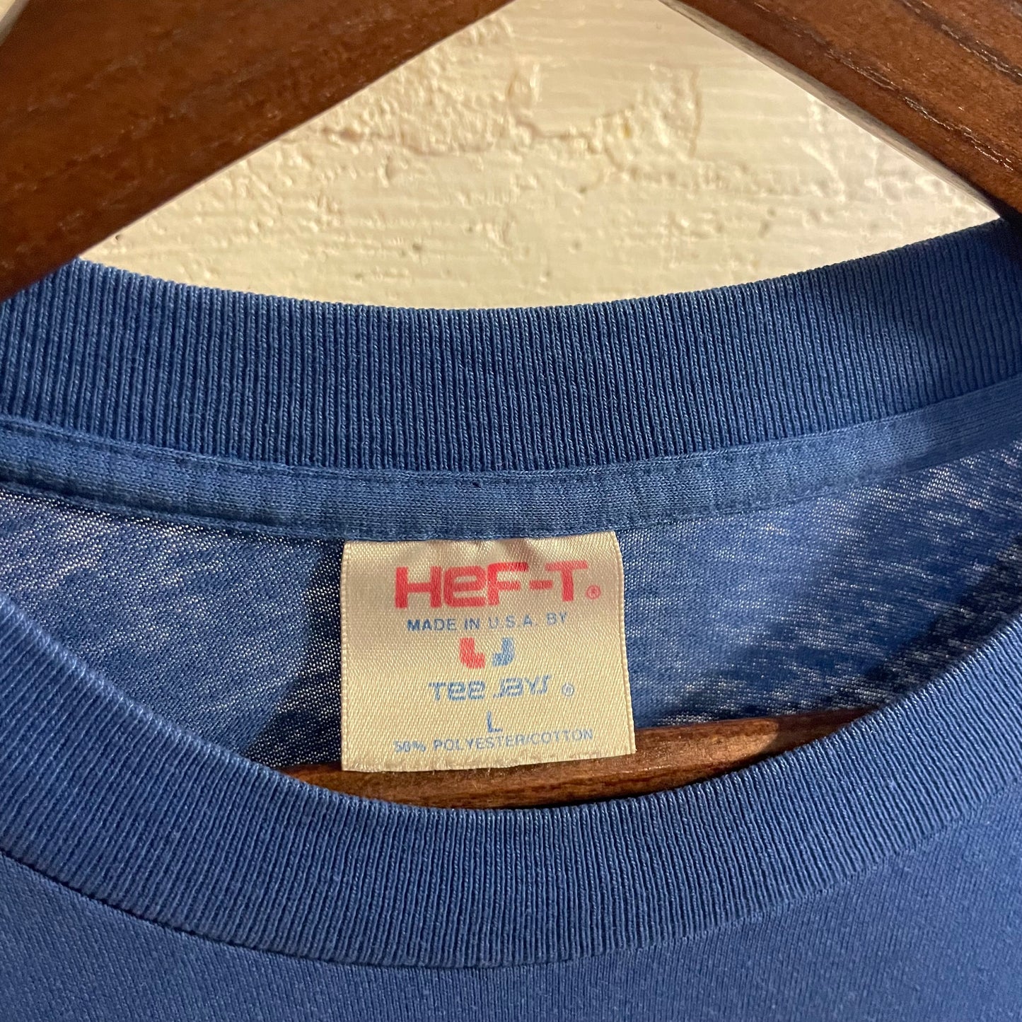 Vintage 1980's Alpine Vineyards Distressed Graphic Single Stitch Long Sleeve T-Shirt - Size Large - Made In USA - Hef-T By Tee Jays