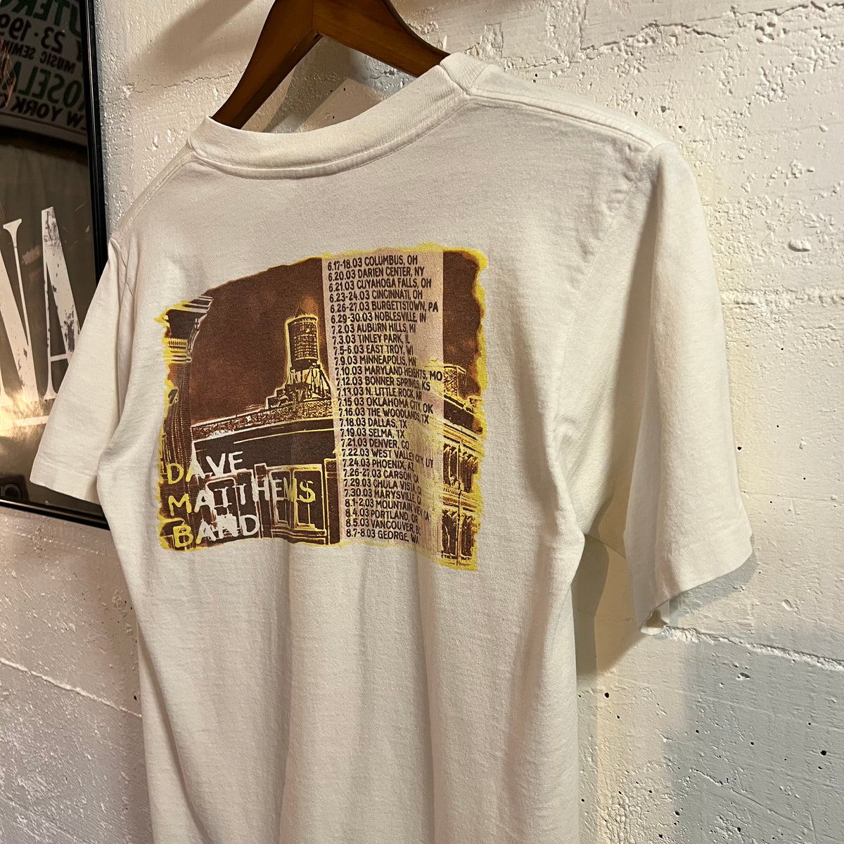 Vintage 2003 Dave Matthew’s Band Single Stitch Tour T-Shirt - Size Small - Made In USA - White/Multi