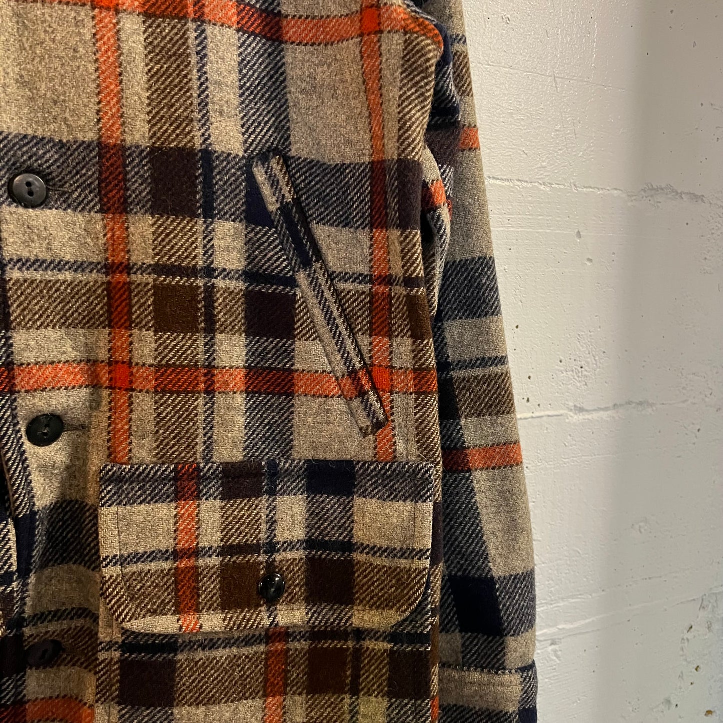 Vintage 1960's/70's Pendleton Wool Plaid Mackinaw Cruiser Jacket - Size Small - Made In USA - 100% Virgin Wool