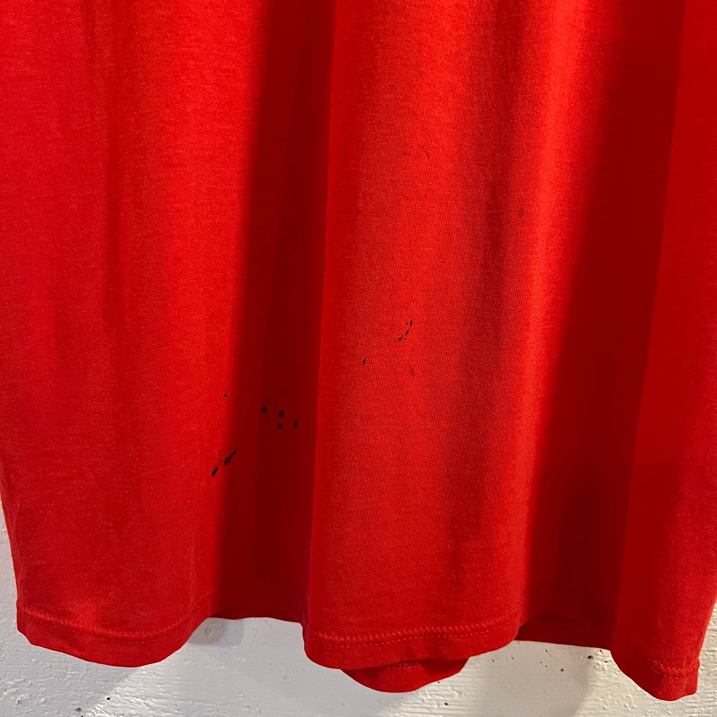Vintage 80’s Distressed Champion Connecticut Soccer School Single Stitch T-Shirt - Size Large - Made In USA - Red/White/Blue
