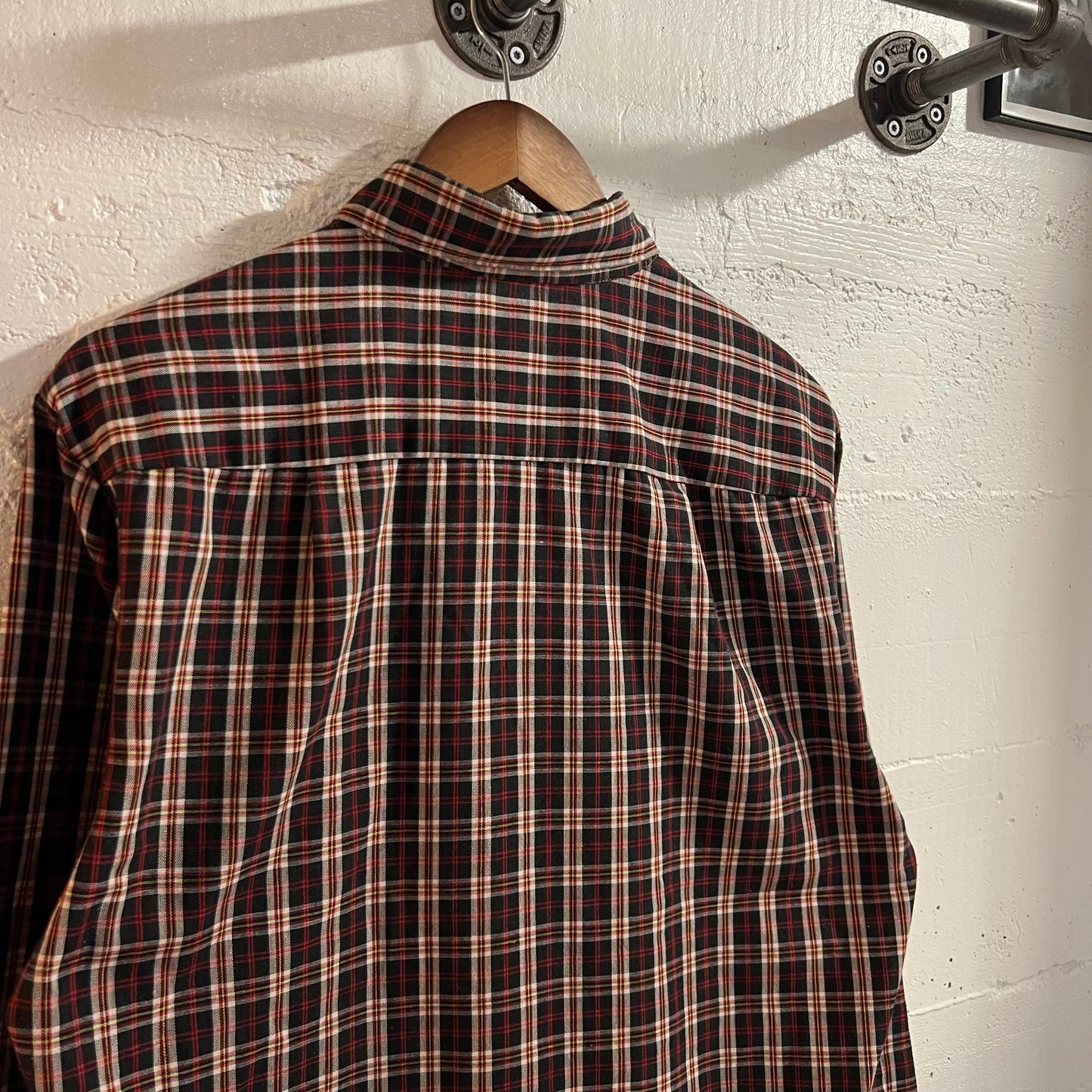 True Vintage 1970's JCPenney's Big Mac Plaid Button Up Flannel Shirt - Size Medium - Made In USA - Red/Navy/White
