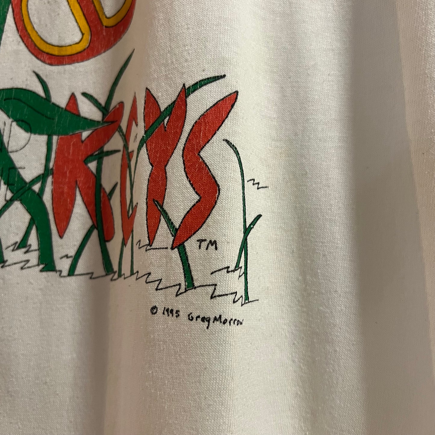 Vintage 90's MG & The Keys Peace Flower Single Stitch Band T-Shirt - Size XL - Made In USA - White