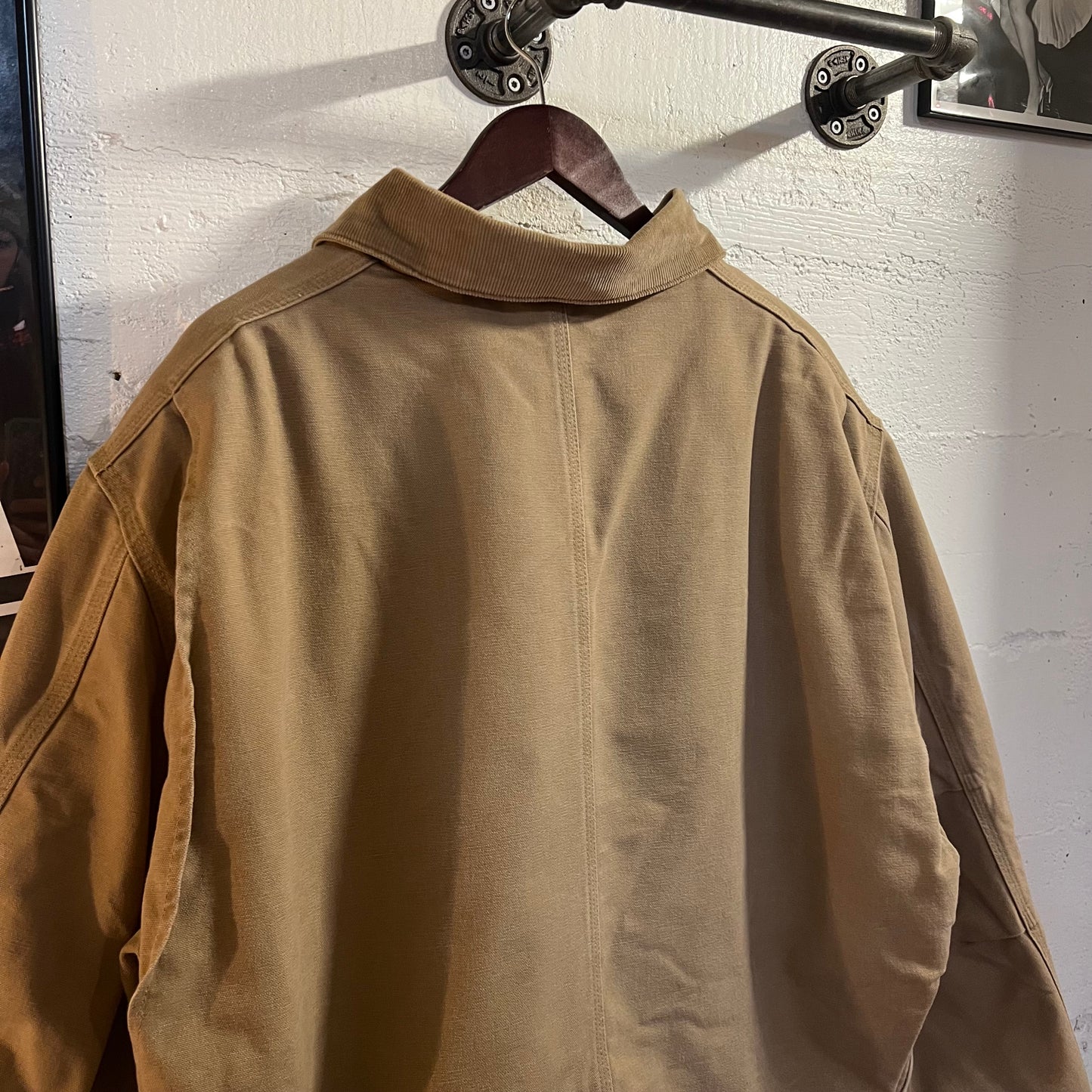 Vintage Carhartt Arctic Detroit Quilt Lined Jacket - Size L/XL - J22 SDL - Beige - Made In USA