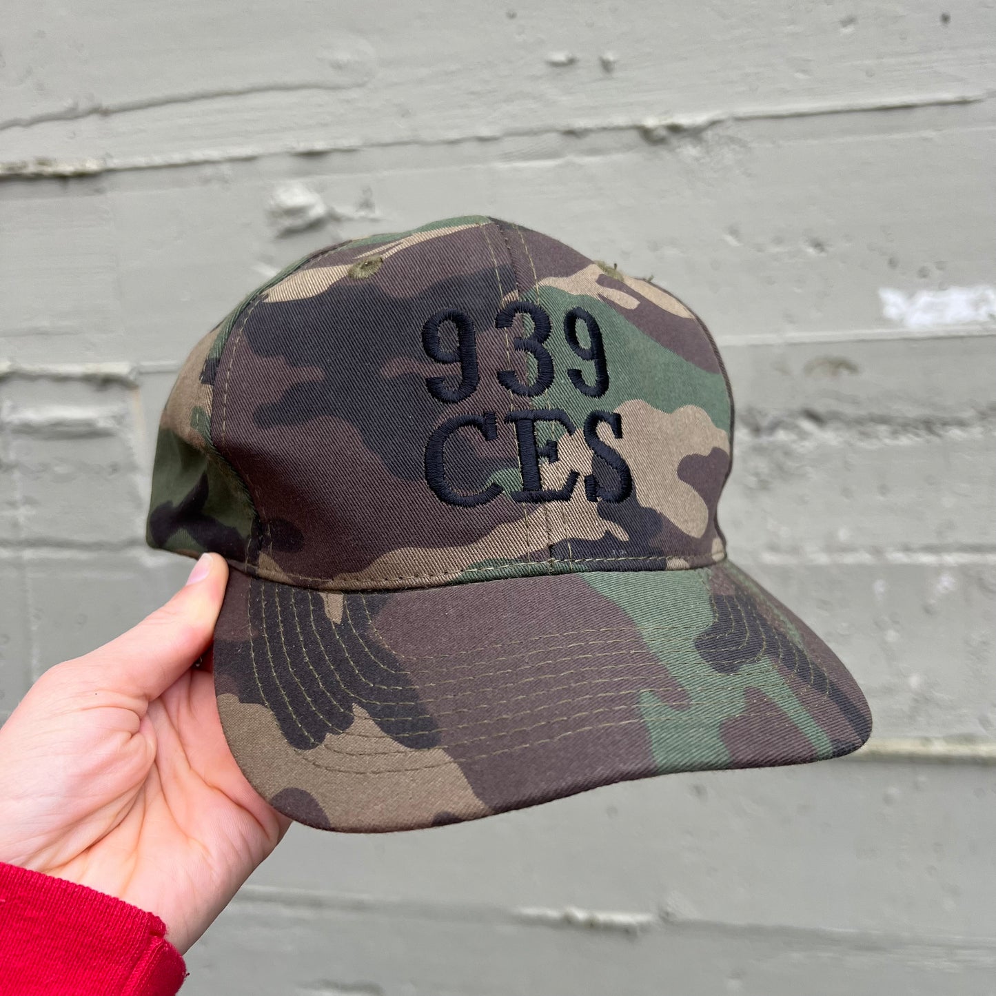 Vintage 939th Civil Engineer Squadron Woodland Camo Snapback Hat - O/S - Camouflage