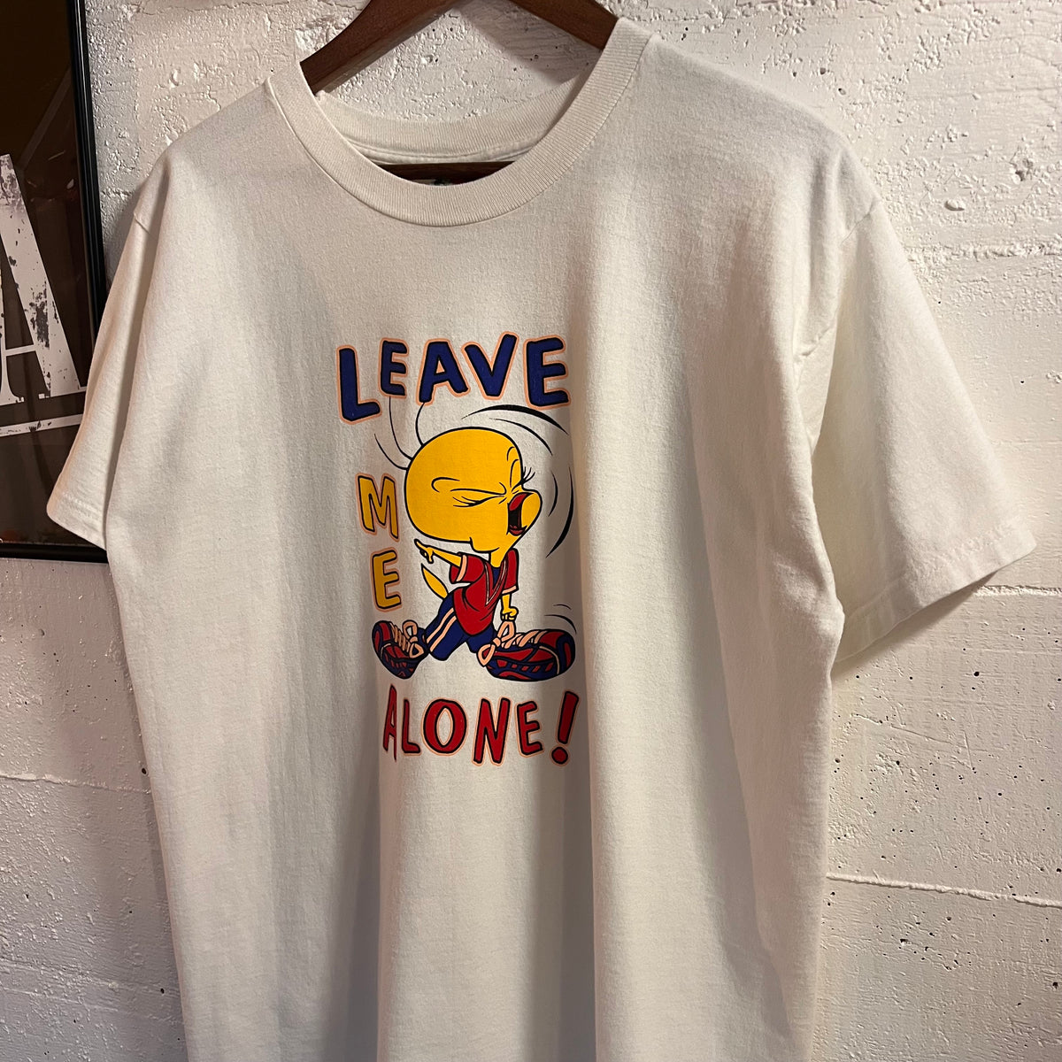 Vintage 90’s Tweety Bird ‘Leave Me Alone!’ Graphic T-Shirt - Size XL - White/Multi