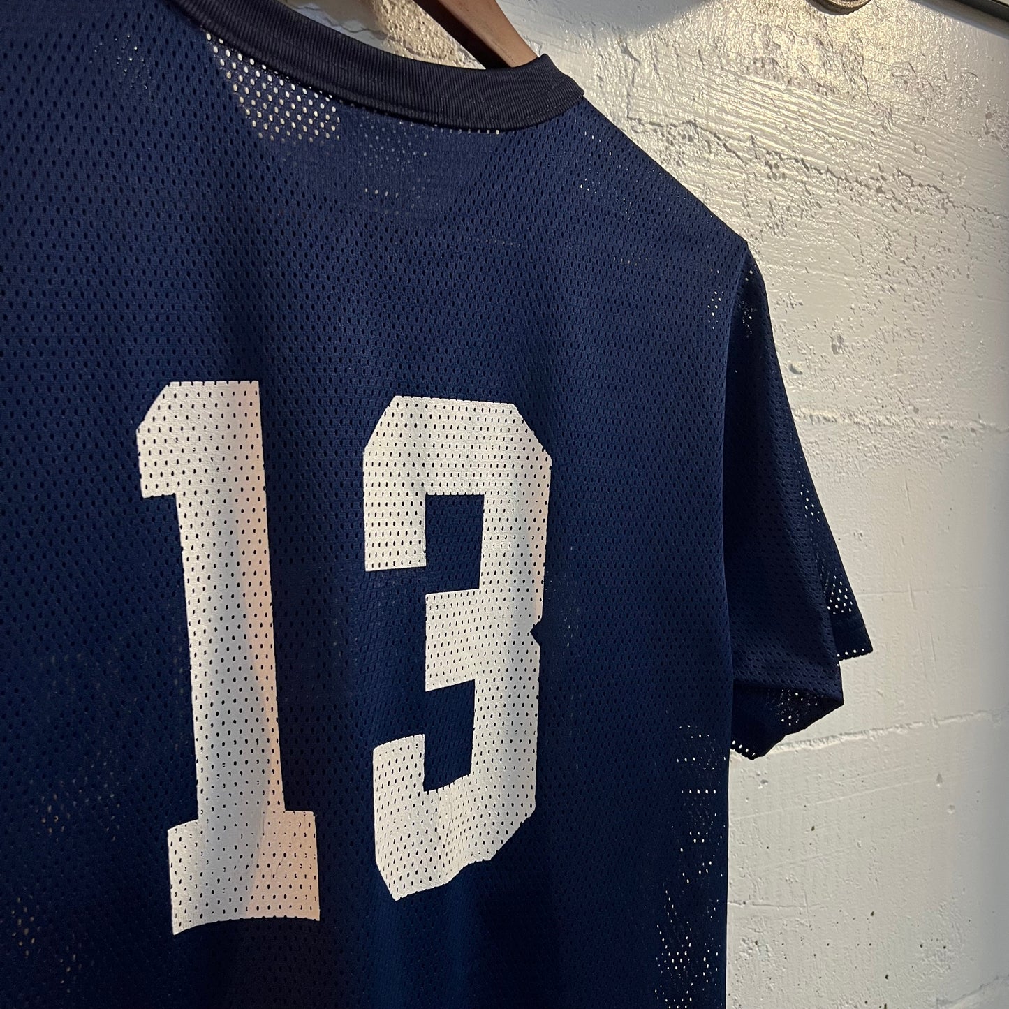 Vintage Seattle Mariners ‘#13’ Mesh Baseball Jersey - Size Youth Large - Made In USA - Navy/Multi