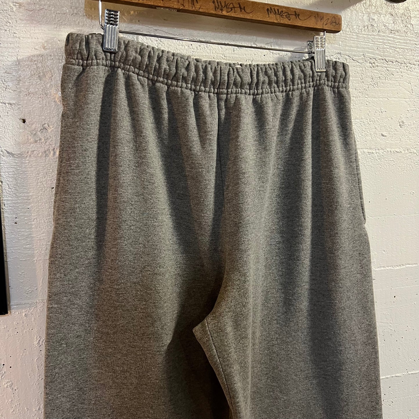 Vintage Jerzees Super Sweats Adjustable Waist Sweatpants - Size Medium - Heather Grey