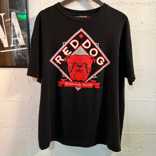 Vintage 90's Red Dog Lager Single Stitch Graphic T-Shirt - Size XL - Black/Red