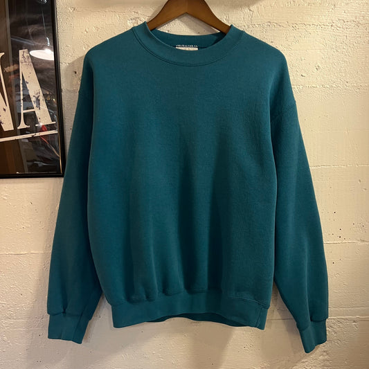 Vintage 90’s Discus Sport Blank Crewneck Sweatshirt - Size Medium - Made In USA - Teal