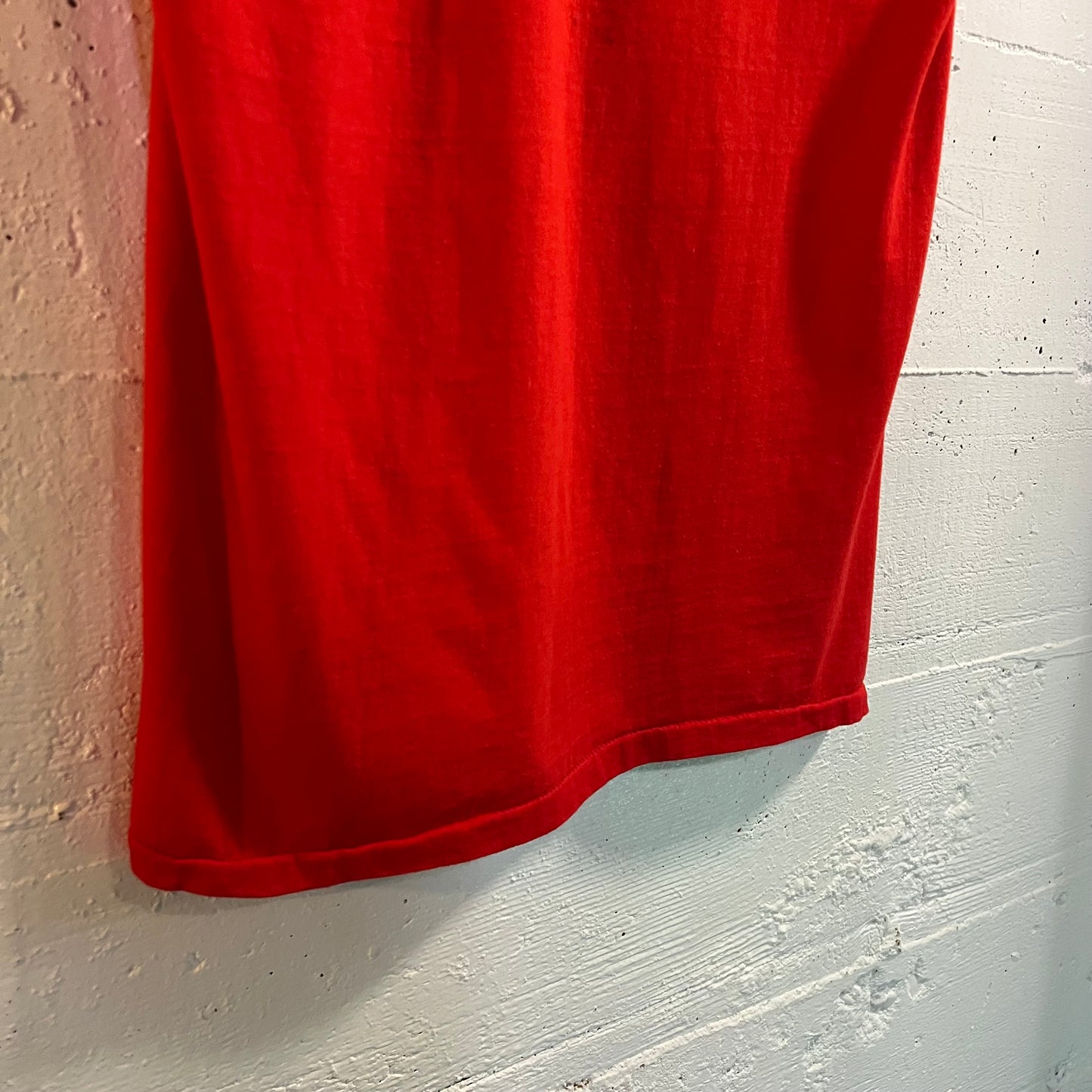 True Vintage 1970's Hanes Single Stitch Funny Saying T-Shirt - Size Medium - Made In USA - Red