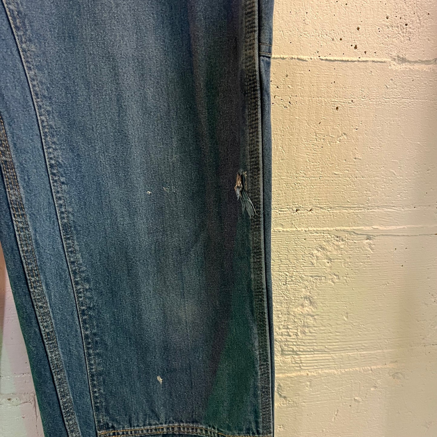 Vintage Denim Carhartt Double Knee Cargo Jeans - Size 34”x36” - B273 DST - Medium Wash