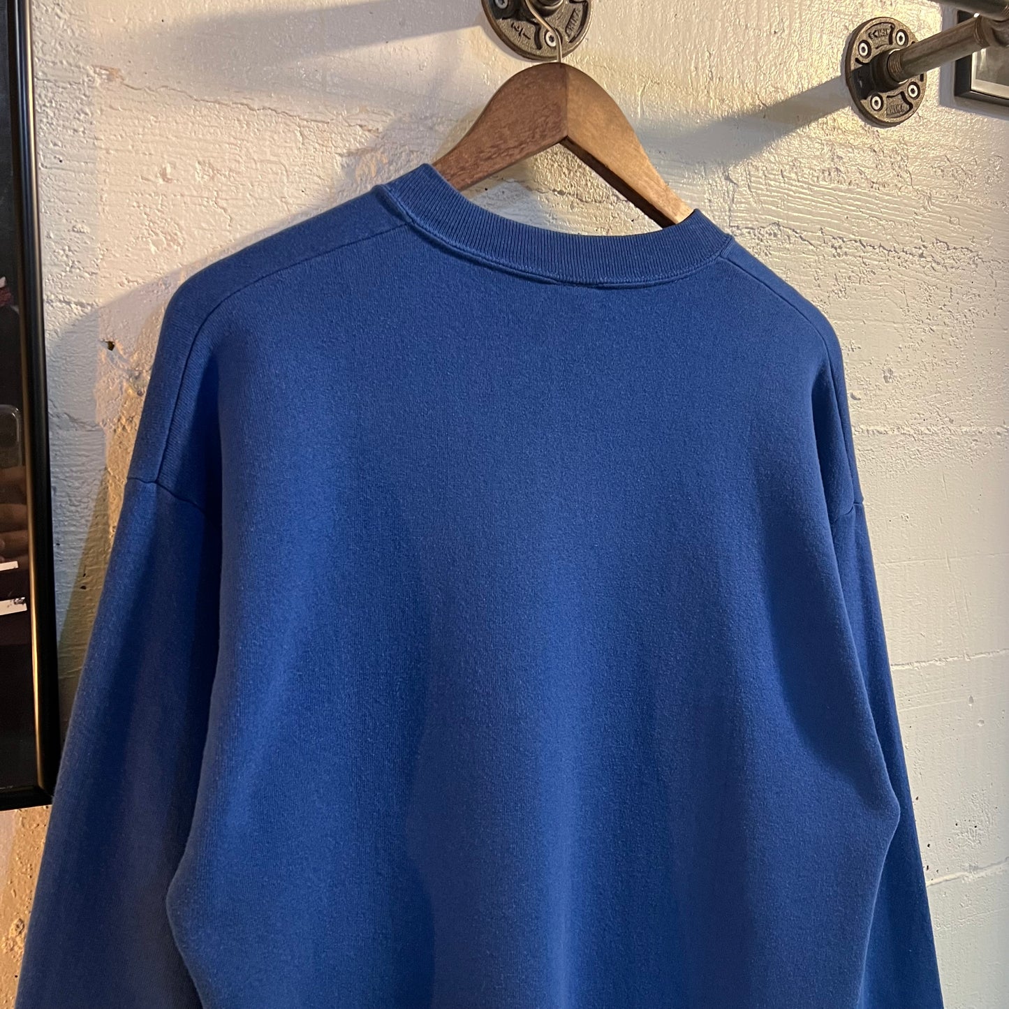 Vintage 1980's Jerzees Blank Crewneck Sweatshirt - Size Large - Made In USA - Royal Blue