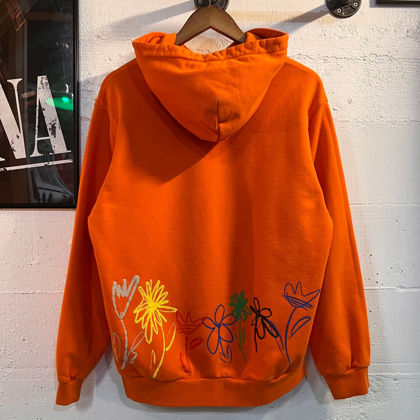 Adidas Sean Wotherspoon Adventure Superturf Hooded Sweatshirt - Size Small - Orange/Multicolor