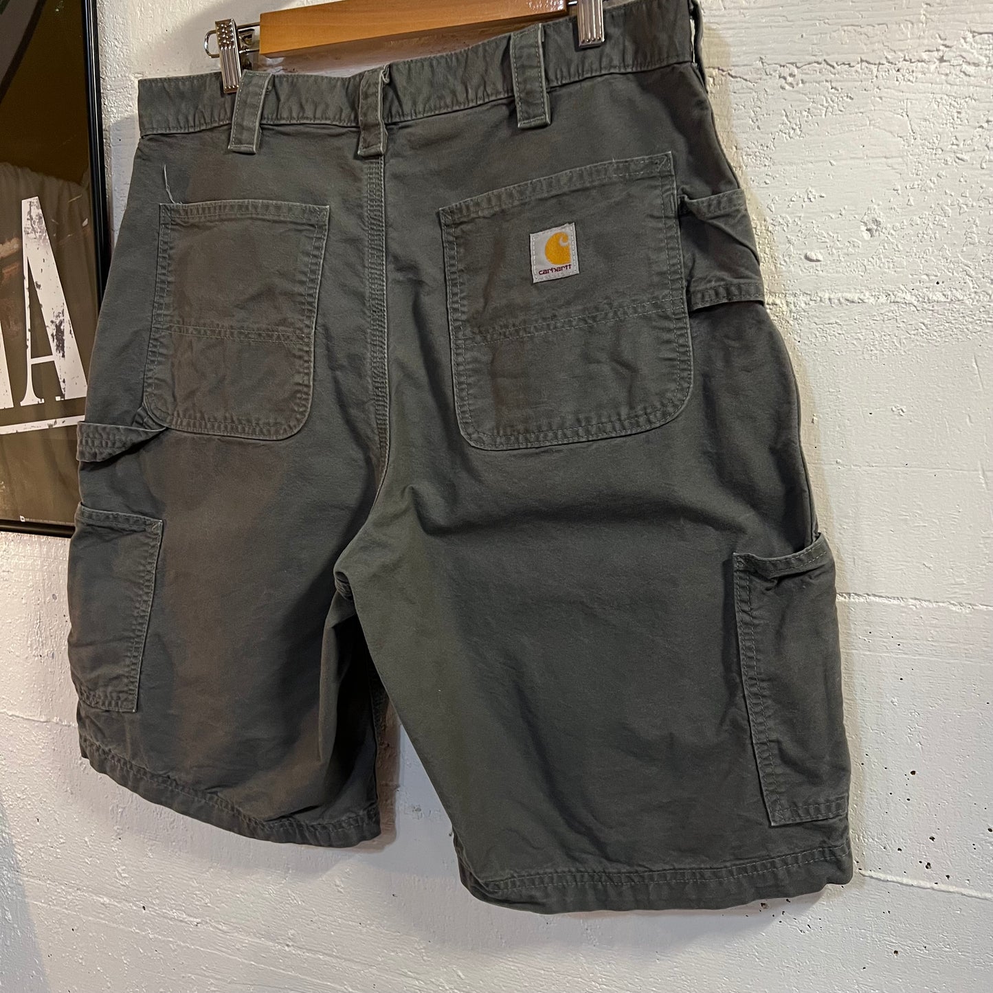 Carhartt Ripstop Canvas Carpenter Shorts - Size 33" x 10" - B147-FAT