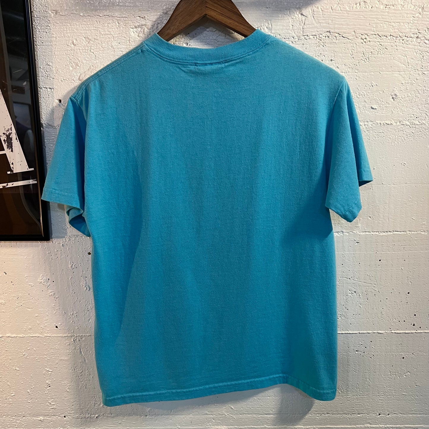 Vintage 90’s Nike Big Logo Baby T-Shirt - Size Medium - Blue/Yellow
