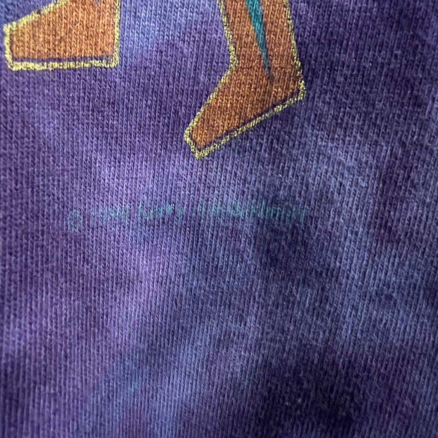 Vintage Palm Springs Kokopelli Tie Dye Single Stitch T-Shirt - Size Medium - Made In USA - Purple/Multicolor