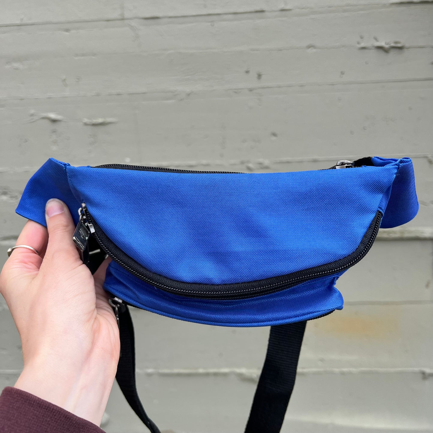 Vintage 90's Top Action 'TA' 3-Pocket Fanny Pack - O/S - Royal Blue