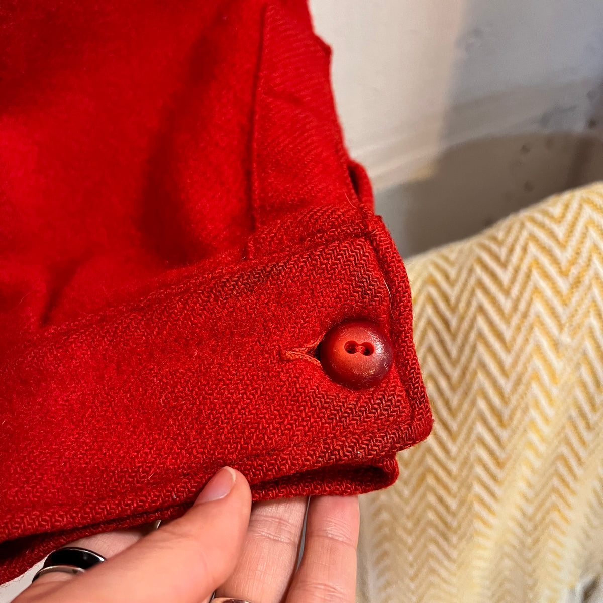 True Vintage 1950's Boy Scouts Of America Official Wool Jacket (Shirt-Jac) - Size 46 (XL) - 100% Wool - Made In USA - Red