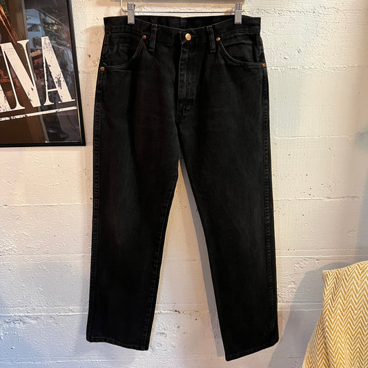 Vintage Wrangler 13MWZWK Cowboy Cut Denim Jeans - Size 31" x 30" - Faded Black - 100% Cotton
