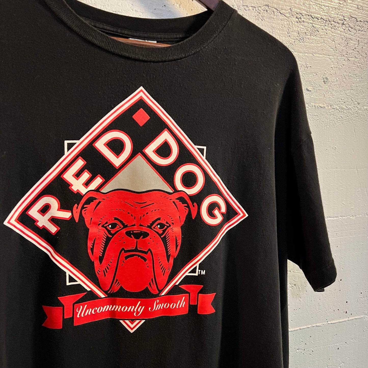 Vintage 90's Red Dog Lager Single Stitch Graphic T-Shirt - Size XL - Black/Red