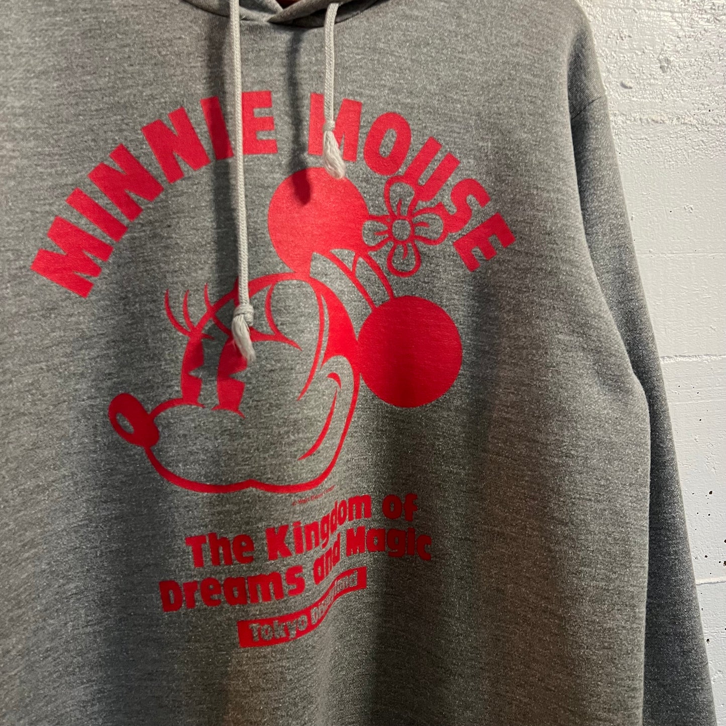 Vintage 1980's Tokyo Disneyland Walt Disney Company Minnie Mouse Pullover Hoodie - Size O/S -