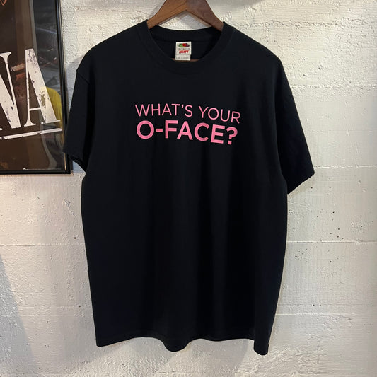 Vintage 2000’s Three-O Vodka ‘What’s Your O-Face?’ Funny Graphic T-Shirt - Size XL - Black/Pink/White