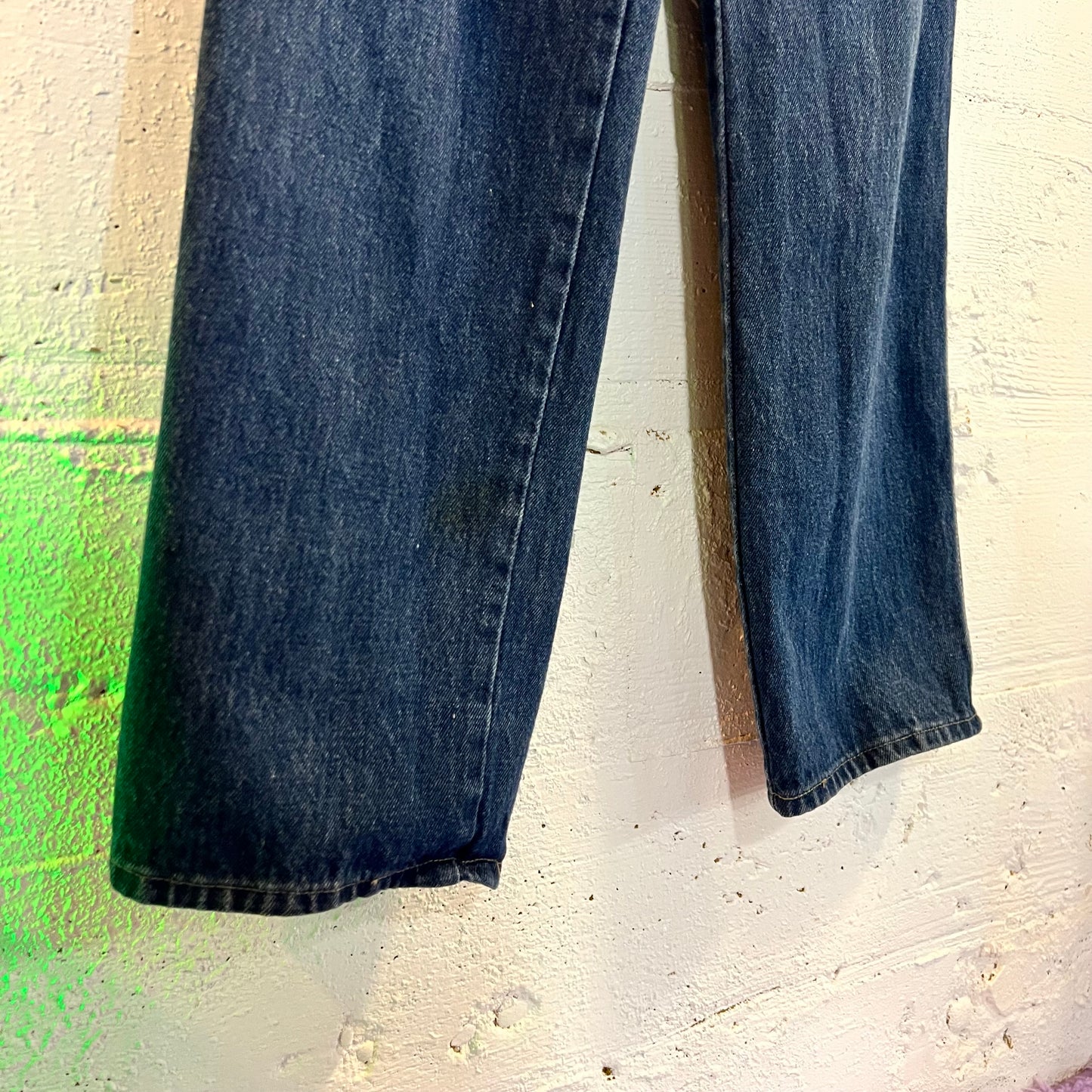 Vintage Calvin Klein Wide Straight Leg Denim Jeans - Size 8 Women's - Made In USA - Dark Denim