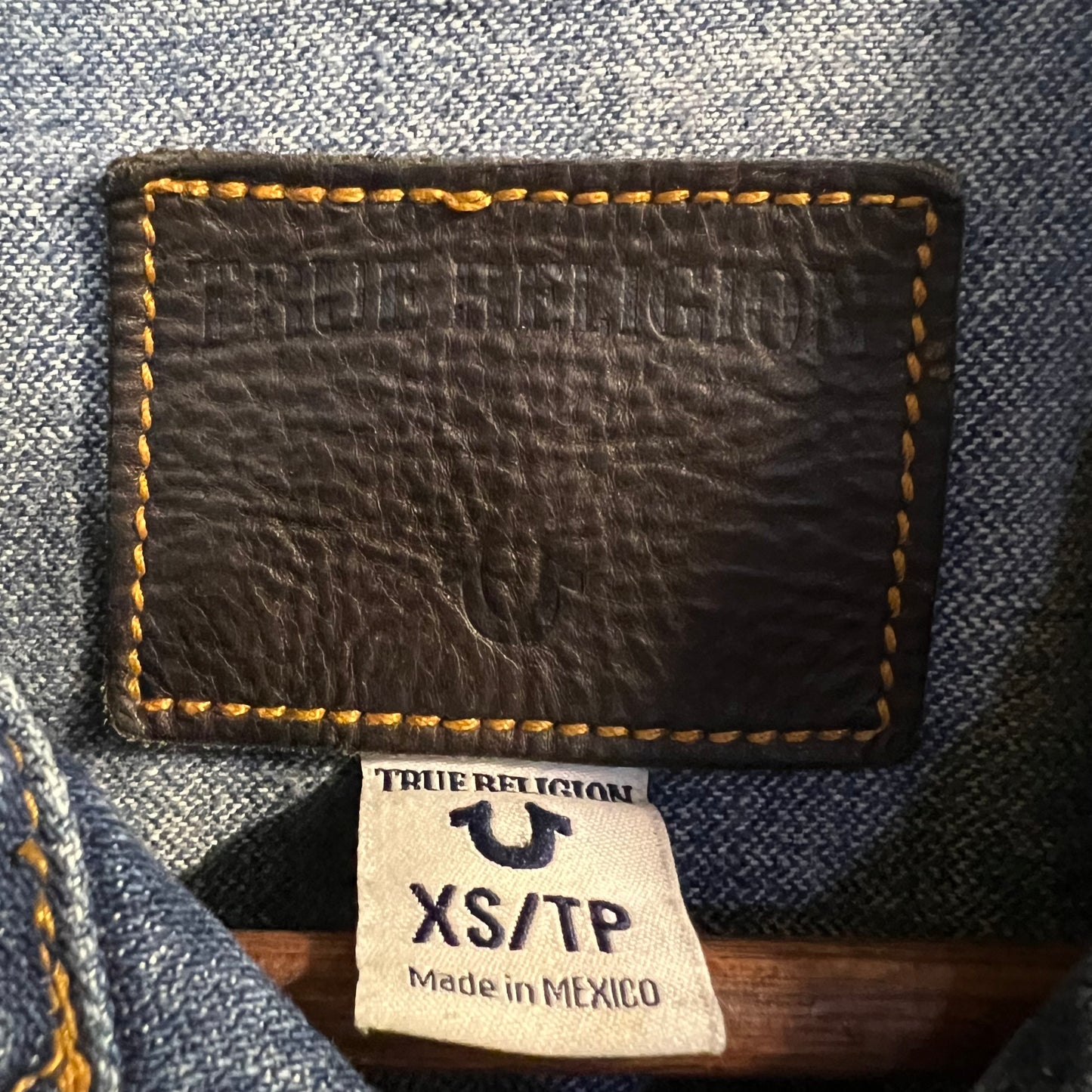 Vintage 2000's True Religion Denim Jacket - Size XS - Light Wash Denim