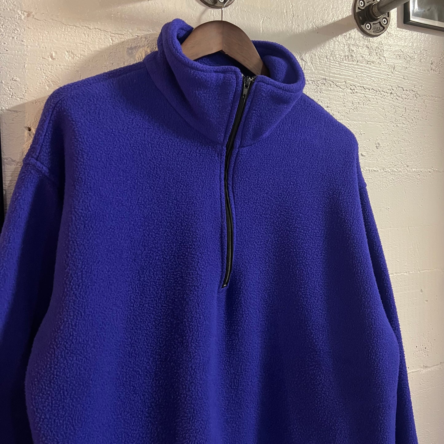 Vintage 80’s Serac Skiing Quarter Zip Pull Over Fleece Jacket - Size Medium - Made In USA - Purple