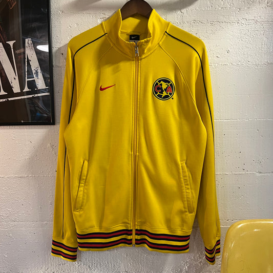 Vintage 2000's Nike Club América 'Las Águilas' Track Jacket - Size Medium - Yellow/Red