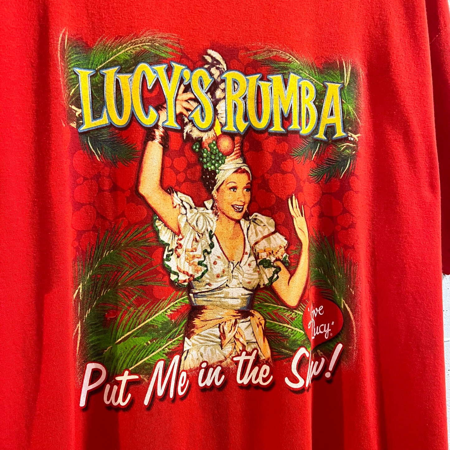 Vintage I Love Lucy Rumba Graphic T-Shirt - Size Large - Red