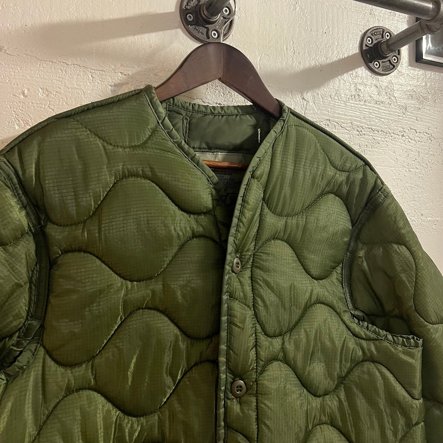 Vintage U.S. Military Issue M-65 Cold Weather Coat Liner - Medium - Made In USA - SP0100-02-D-CA06/0026