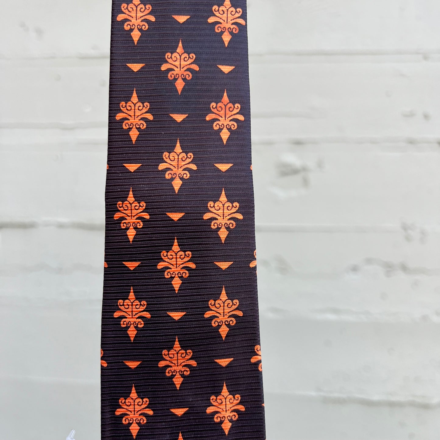 True Vintage 1950's Penney's Towncraft Slim Necktie - Brown/Orange - Made In USA