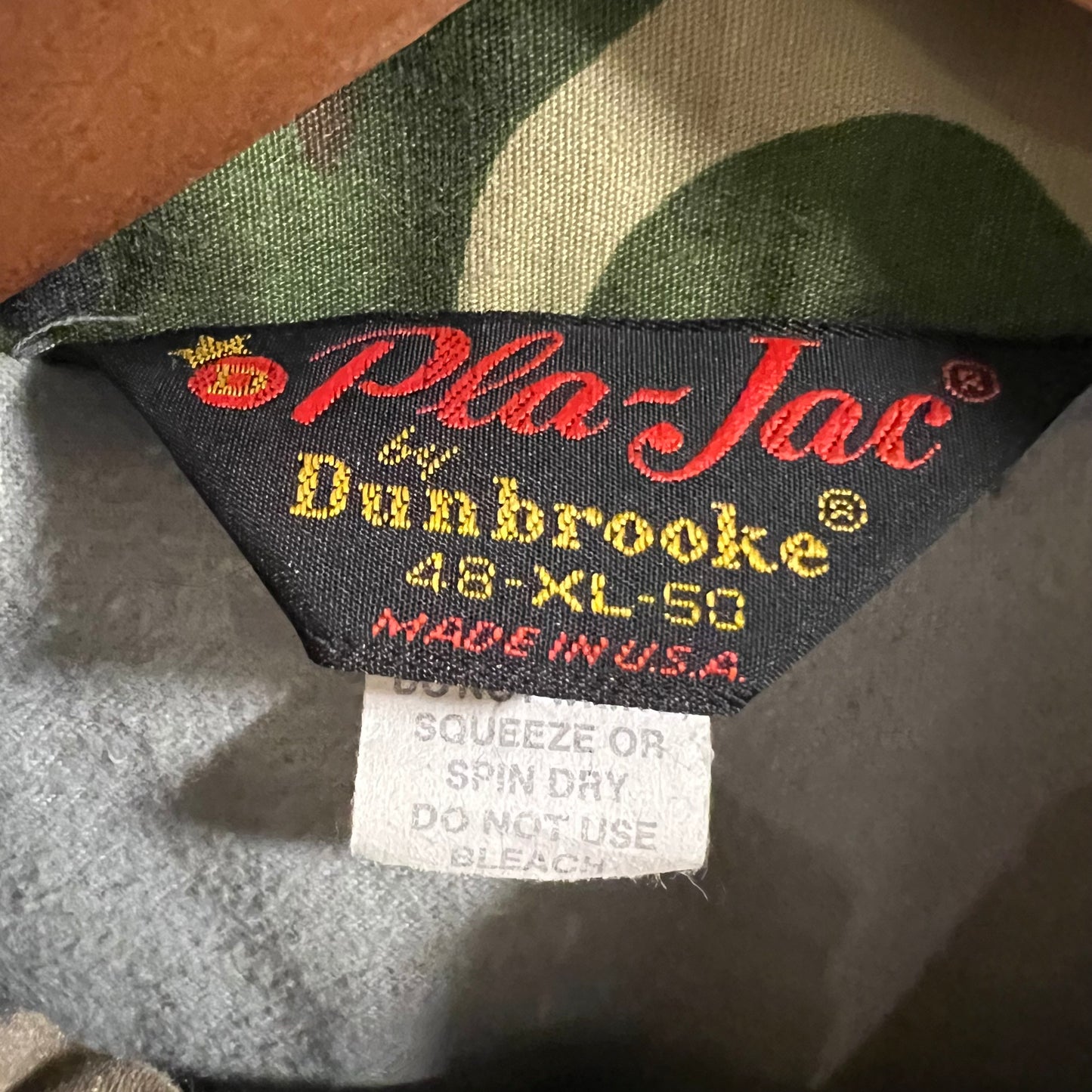 Vintage 70's/80's Pla-Jac By Dunbrooke Woodland Camo Snap Coaches Jacket - Size XL (48/50) - Made In USA - Woodland
