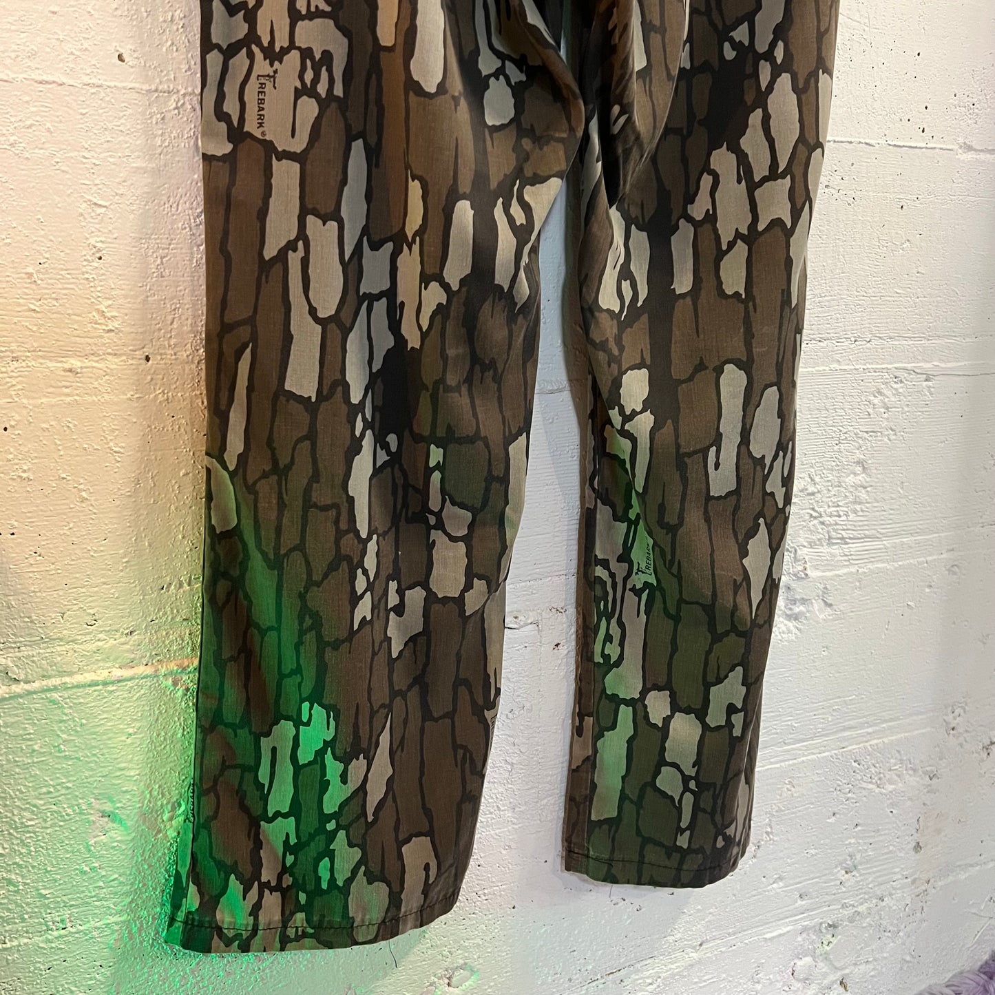 Vintage Saf-T-Back Trebark Camo Pants - Size 34" - Made In USA - Camouflage