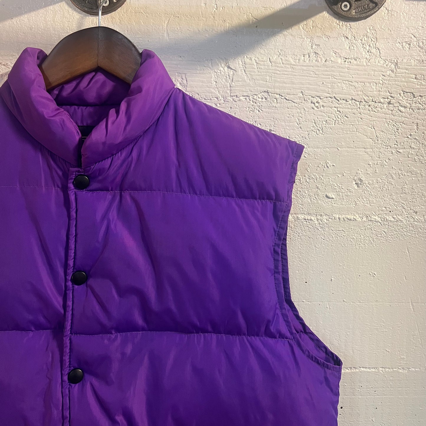 Vintage 90's Lands' End Goose Down Puffer Vest - Size Medium - Purple