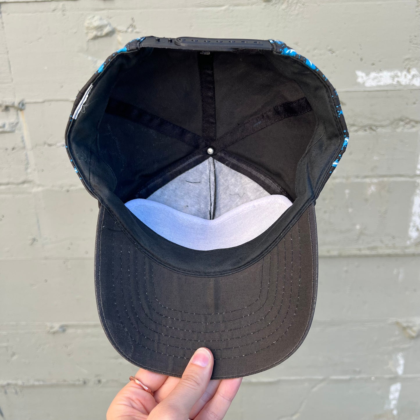 Vintage 'Live To Ride' Screaming Eagle Lightning Snapback Hat - O/S - Black/Blue