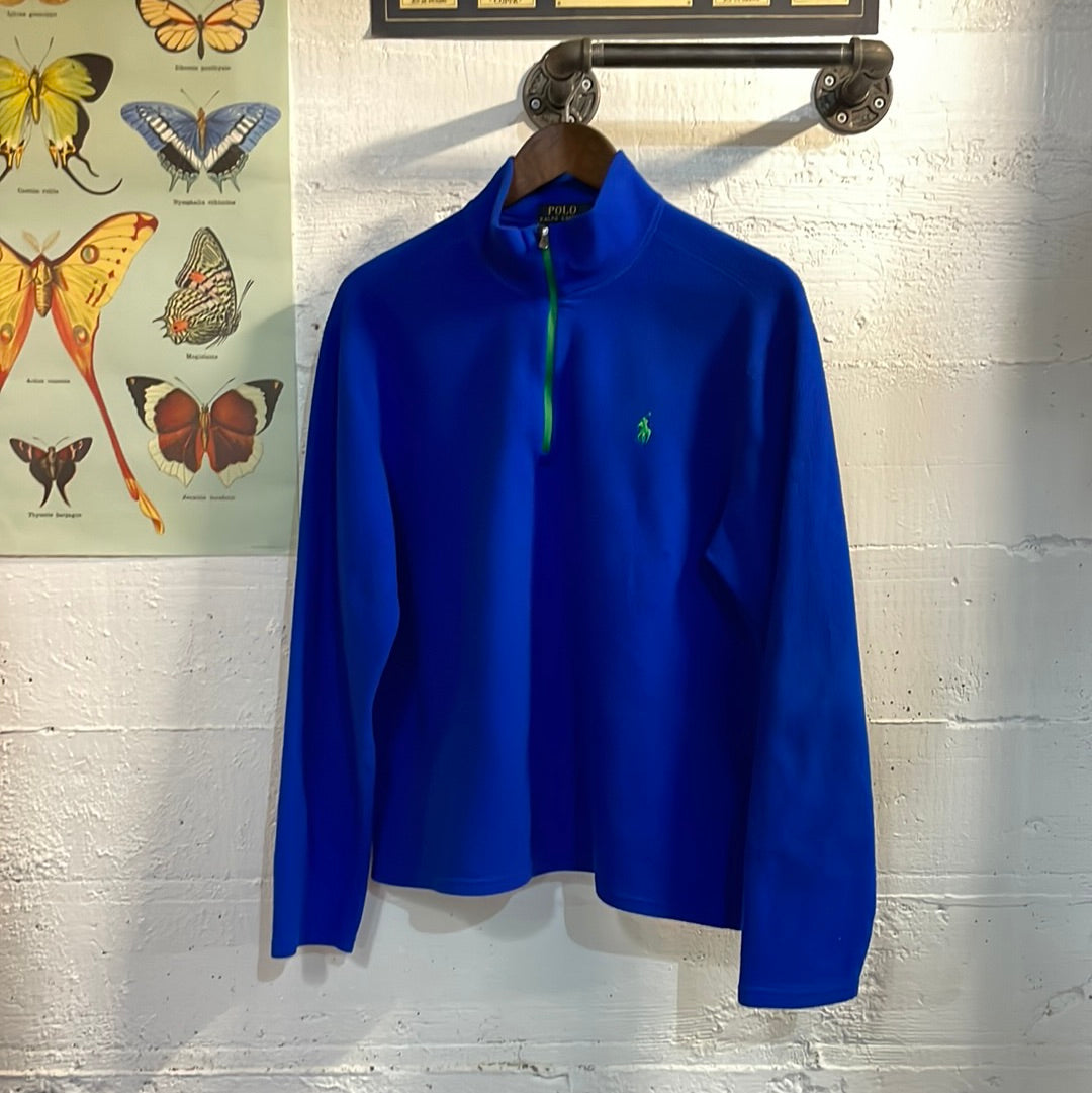 Polo Ralph Lauren Performance Fleece Jacket - Size Large - Blue/Green