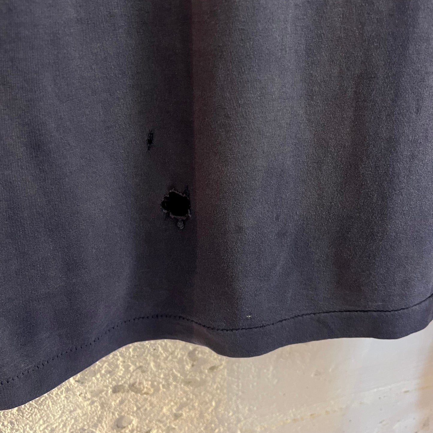 Vintage 80’s Distressed Black Single Stitch Pocket T-Shirt - Size XL - Made In USA - Faded Black