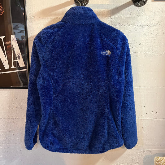 2000’s The North Face Women’s Osito Plush Fleece Zip Up Jacket - Size Medium - Cookie Monster Blue