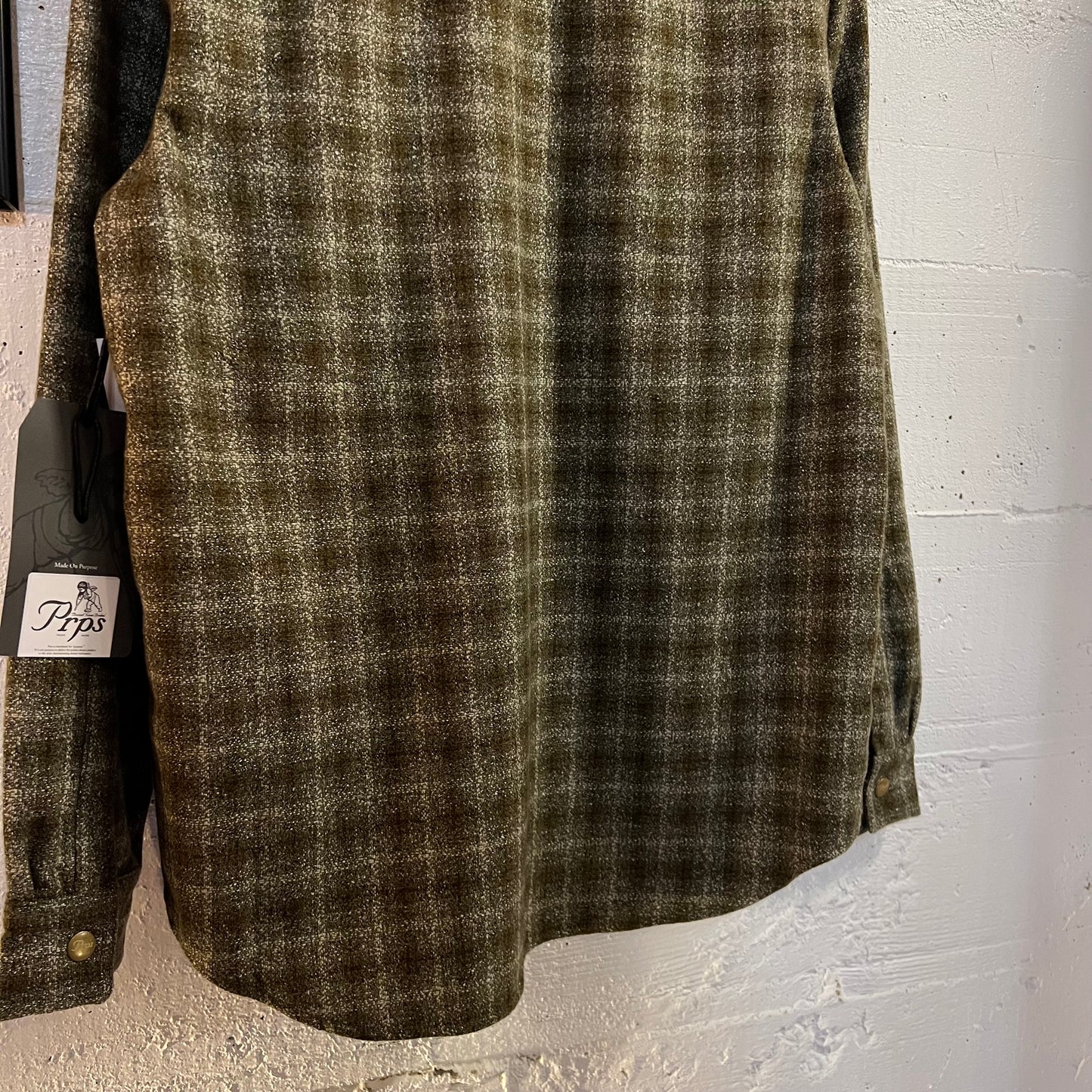 *New* Prps Blend Western Snap Long Sleeve Shirt - Size Medium - Olive