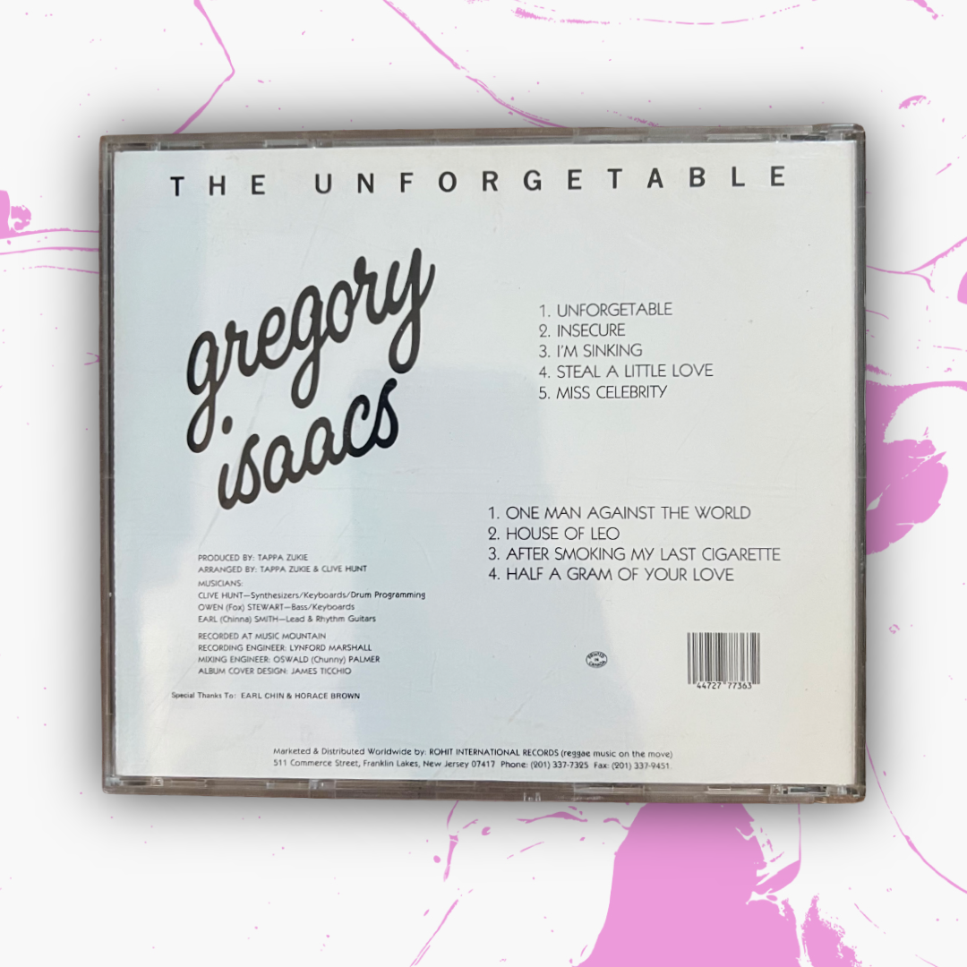 Vintage 1994 Gregory Isaacs ‘The Unforgetable’ CD