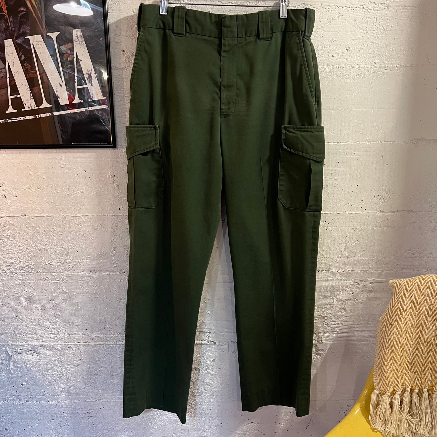 Vintage Flying Cross Olive Drab Tactical Cargo Pants - Size 35 - Cotton/Poly Blend - Olive Drab