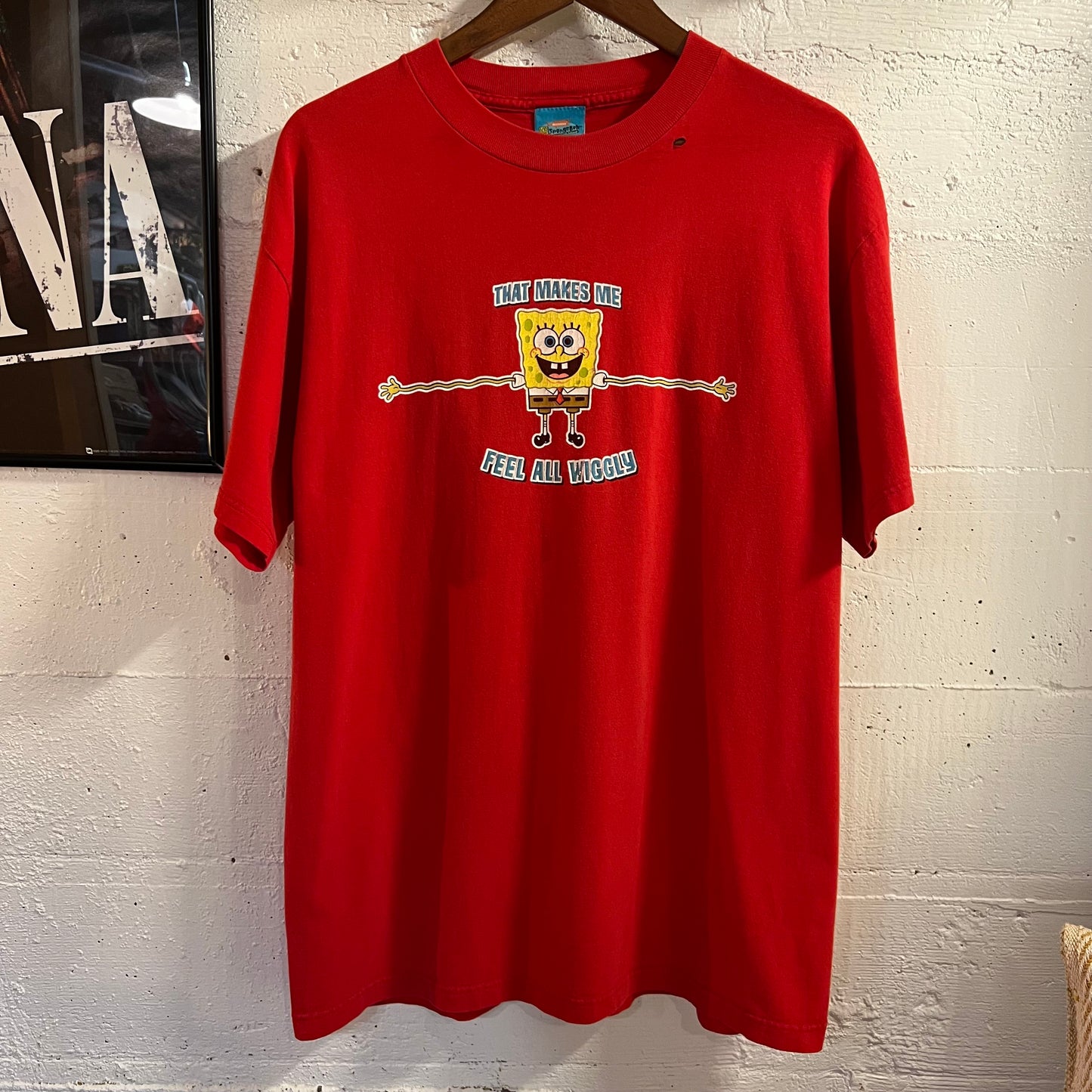 Vintage 2002 SpongeBob SquarePants Graphic T-Shirt - Size Large - Red